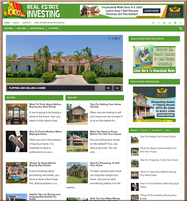 Real Estate Investing PLR Website real estate investing plr website