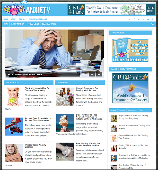 anxiety remedy plr niche website