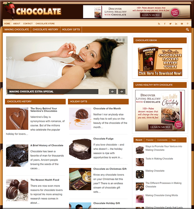 chocolate lovers plr niche blog
