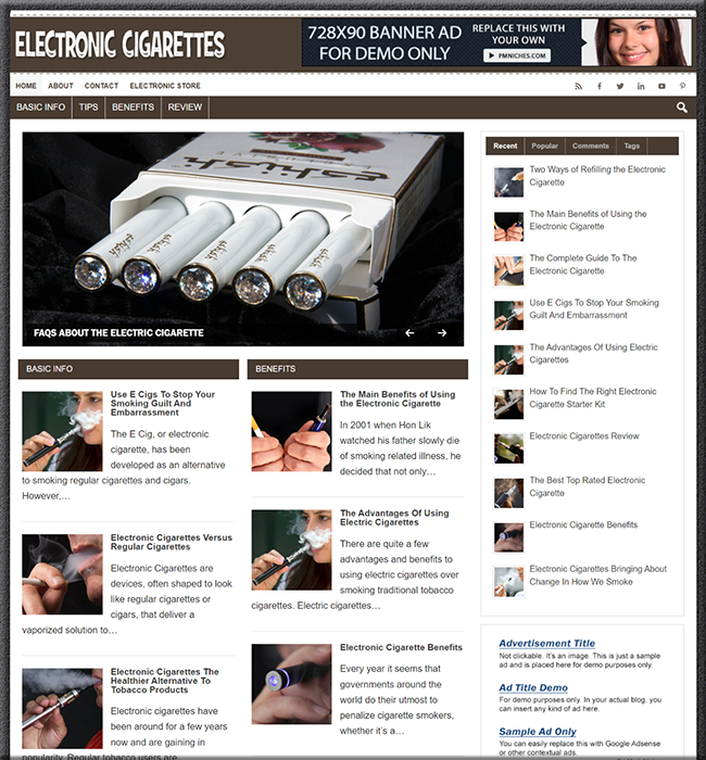 electronic cigarettes plr blog