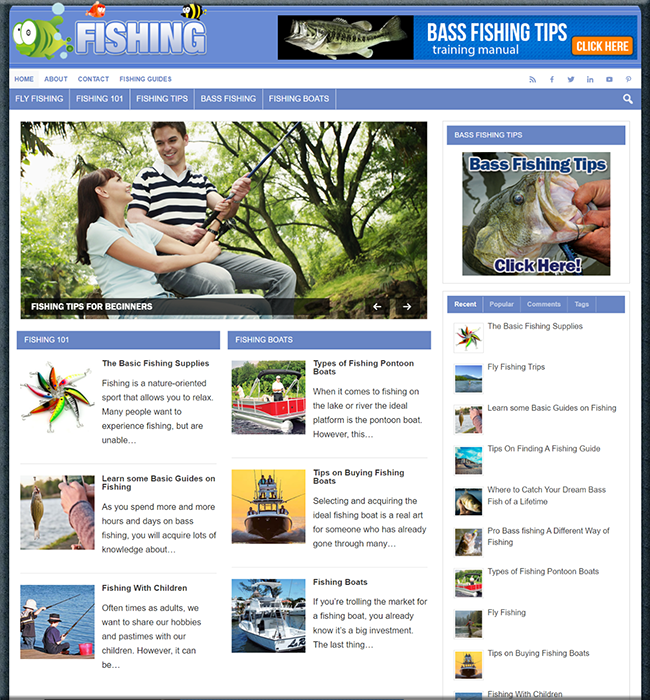 Fishing Guide Niche PLR Website fishing guide niche plr website