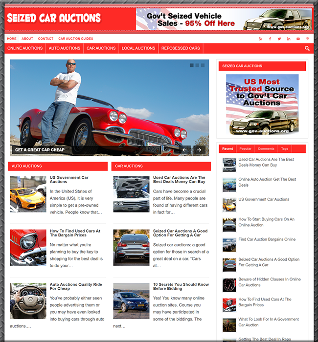 seized car auctions guide niche blog