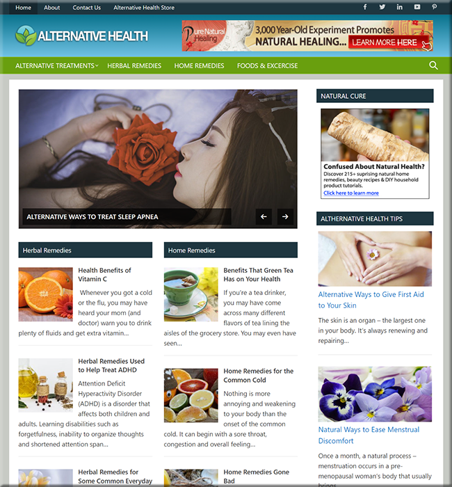 alternative health plr website