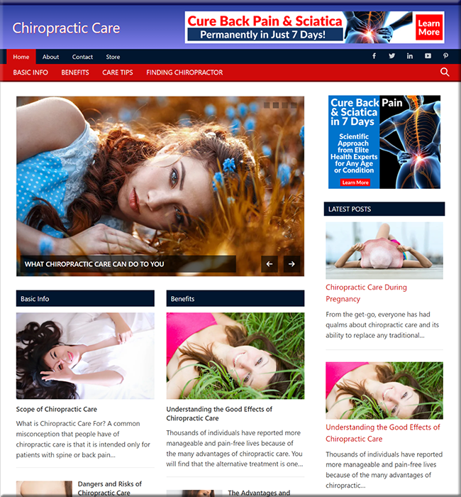 chiropractic care plr website