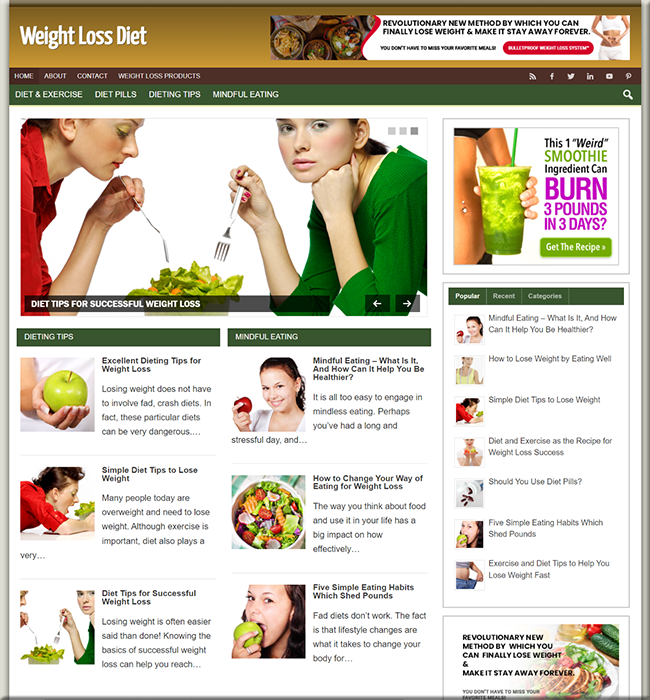 Weight Loss Diet Niche Website weight loss diet niche website
