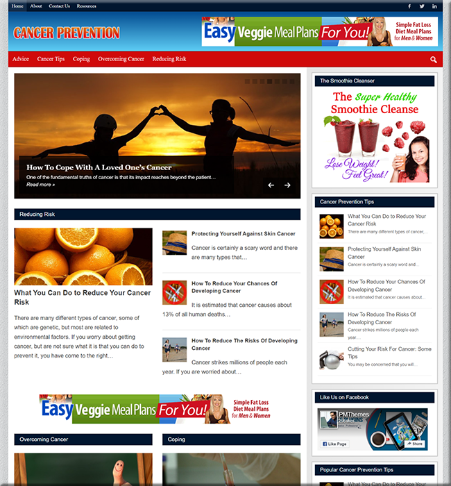 cancer prevention plr blog