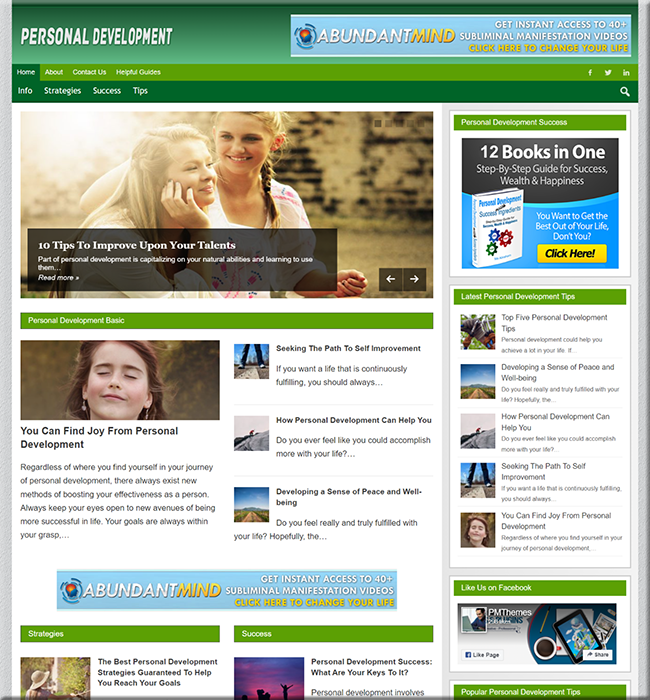 personal development niche blog