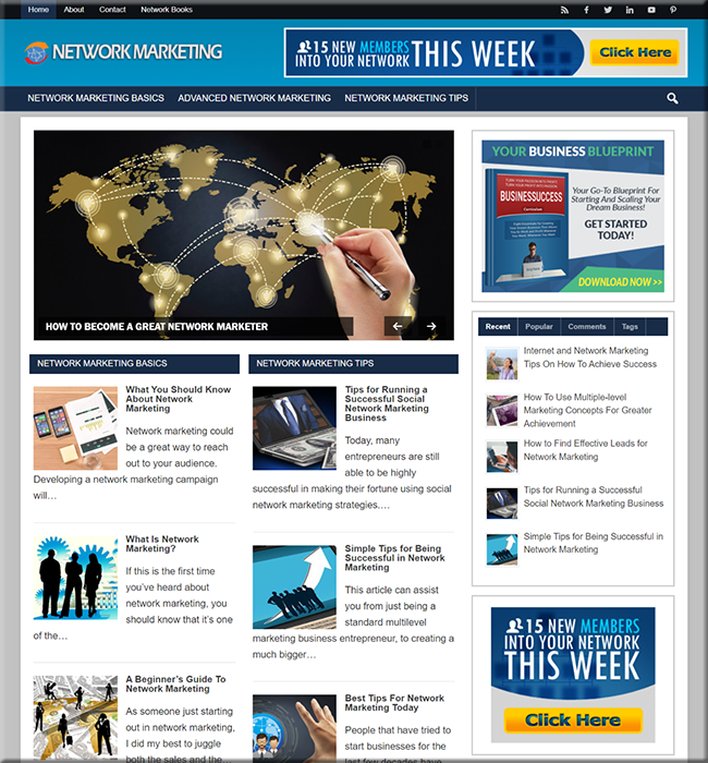 network marketing plr website
