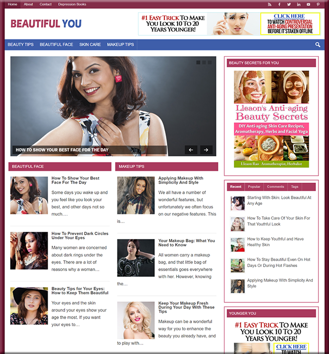 beautiful you plr niche blog