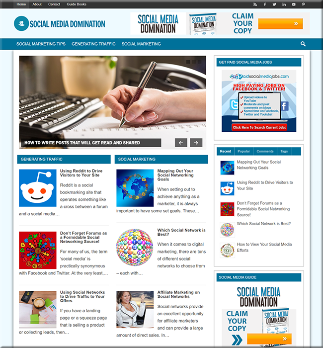 social media domination plr site